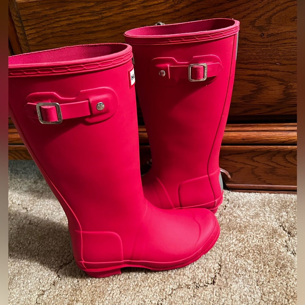 Hunter Kids Pink Boots - Picture 3 of 6